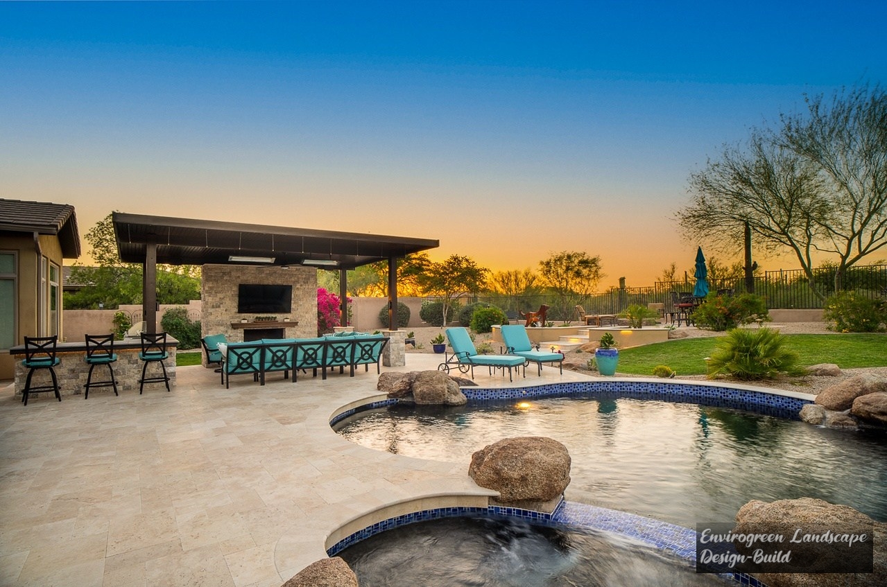 Travertine Pool Deck
