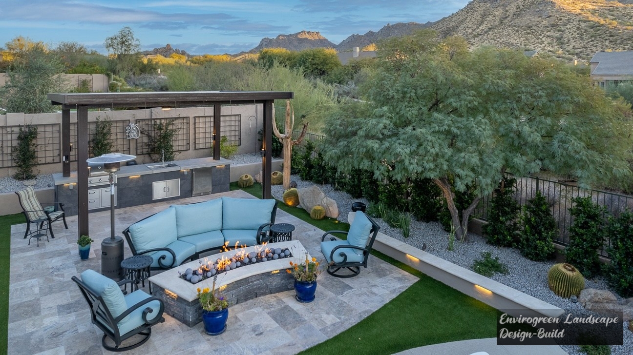 BBQ Island and Fire Pit
